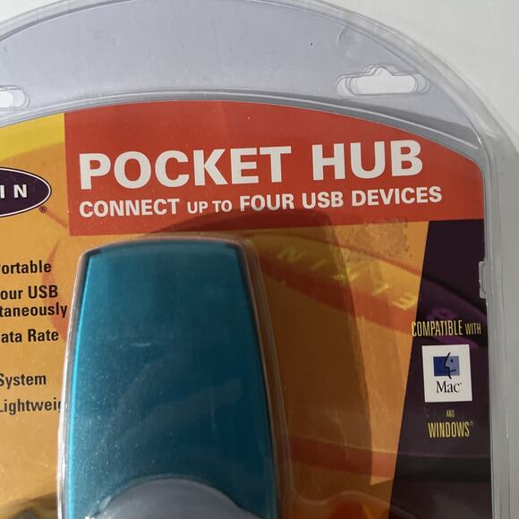 Belkin Pocket Hub USB Connector Up to 4 Devices Portable Builtin Cable Year 2001 - Picture 12 of 13